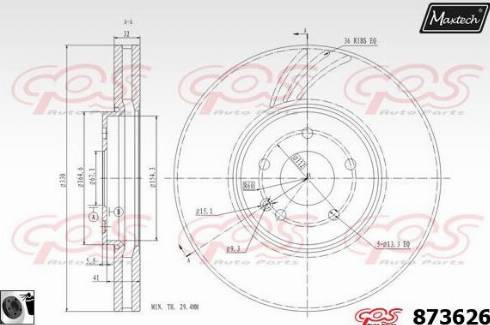 Maxtech 873626.0060 - Kočioni disk www.molydon.hr