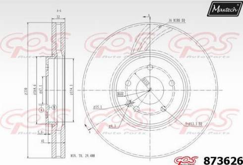 Maxtech 873626.0000 - Kočioni disk www.molydon.hr