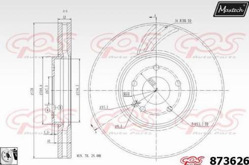 Maxtech 873626.0080 - Kočioni disk www.molydon.hr
