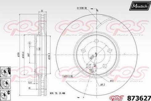 Maxtech 873627.6980 - Kočioni disk www.molydon.hr