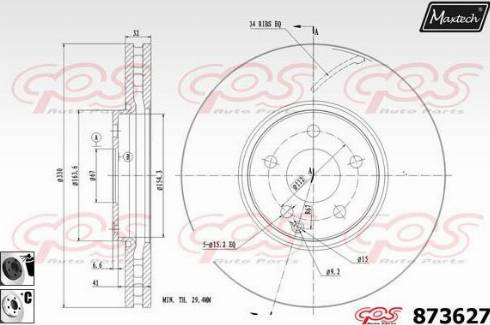 Maxtech 873627.6060 - Kočioni disk www.molydon.hr