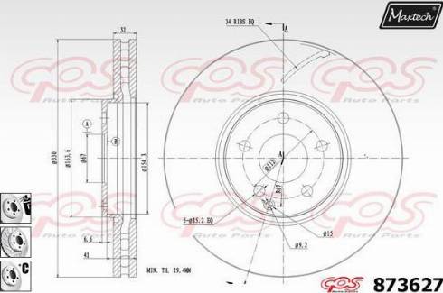 Maxtech 873627.6880 - Kočioni disk www.molydon.hr