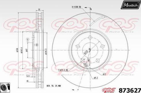 Maxtech 873627.0060 - Kočioni disk www.molydon.hr