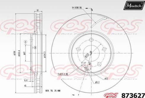 Maxtech 873627.0000 - Kočioni disk www.molydon.hr