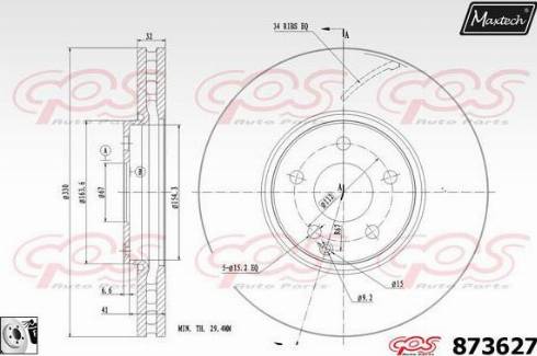 Maxtech 873627.0080 - Kočioni disk www.molydon.hr