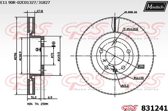 Maxtech 70180045 - Brtva, klip kočionih čeljusti www.molydon.hr