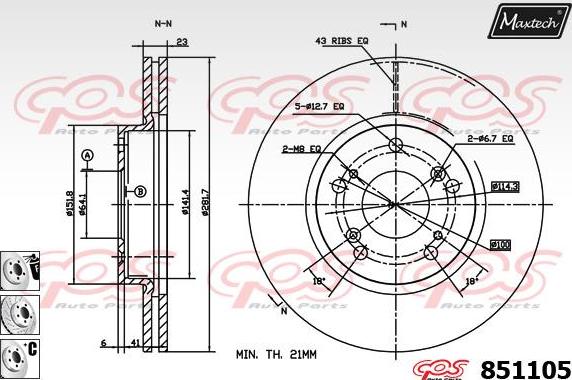 Maxtech 70180387 - Brtva, klip kočionih čeljusti www.molydon.hr