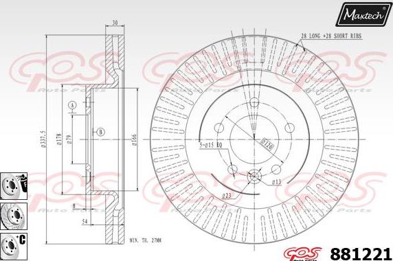 Maxtech 873551 - Kočioni disk www.molydon.hr