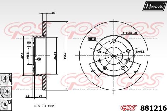 Maxtech 873553 - Kočioni disk www.molydon.hr