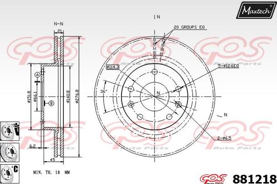 Maxtech 873554 - Kočioni disk www.molydon.hr