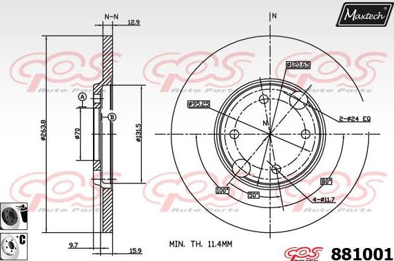 Maxtech 72940015 - Klip, kočione čeljusti www.molydon.hr