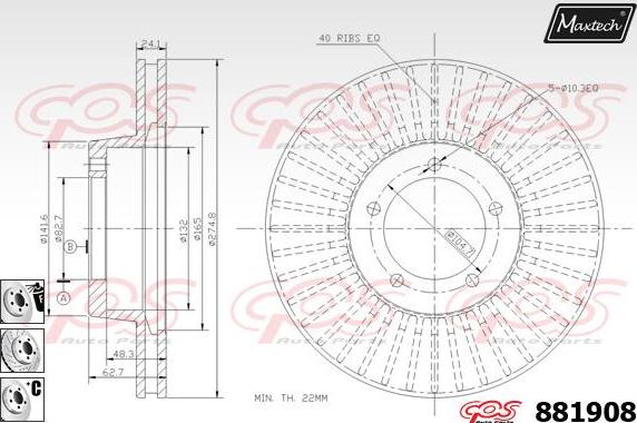 Maxtech 873557 - Kočioni disk www.molydon.hr