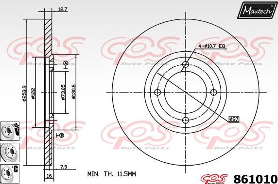 Maxtech 72942013 - Klip, kočione čeljusti www.molydon.hr