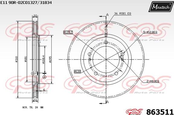 Maxtech 72954016 - Klip, kočione čeljusti www.molydon.hr