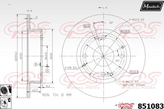 Maxtech 72957006 - Klip, kočione čeljusti www.molydon.hr