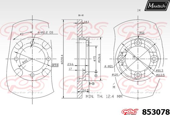 Maxtech 72957003 - Klip, kočione čeljusti www.molydon.hr