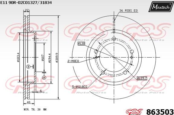 Maxtech 72960025 - Klip, kočione čeljusti www.molydon.hr