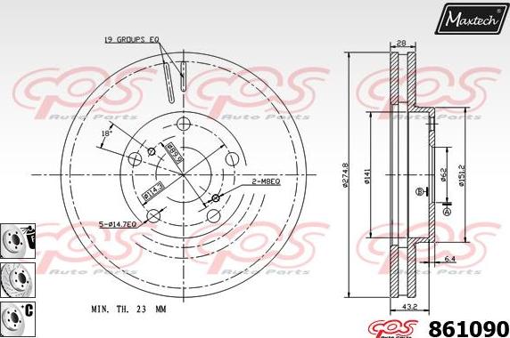 Maxtech 72936006 - Klip, kočione čeljusti www.molydon.hr