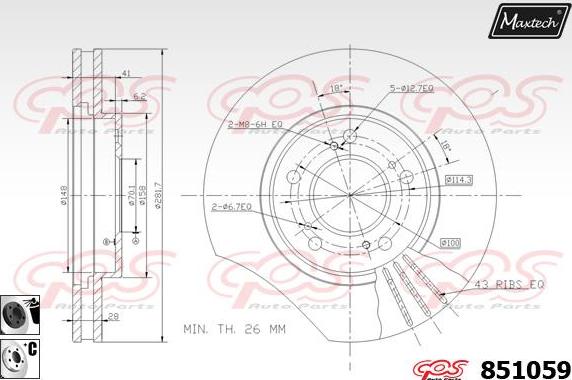 Maxtech 72936011 - Klip, kočione čeljusti www.molydon.hr