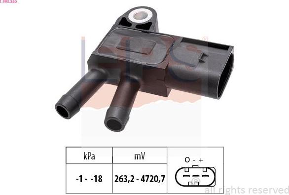 MDR EPS-1993 380 - Senzor, pritisak Ispušnih plinova www.molydon.hr