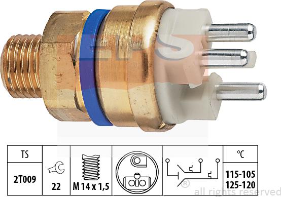MDR EPS-1850 678 - Prekidač temperature, ventilator radijatora / klima uređaja www.molydon.hr