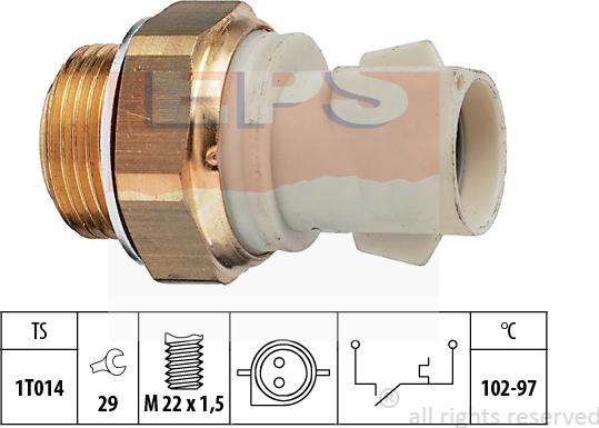 MDR EPS-1850 137 - Prekidač temperature, ventilator radijatora / klima uređaja www.molydon.hr