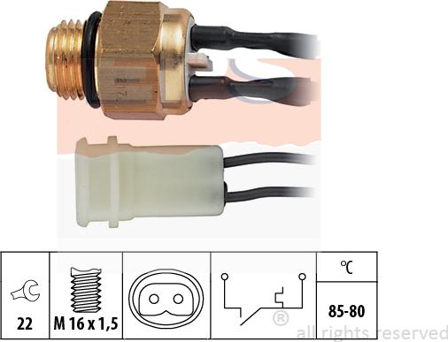 MDR EPS-1850 217 - Prekidač temperature, ventilator radijatora / klima uređaja www.molydon.hr