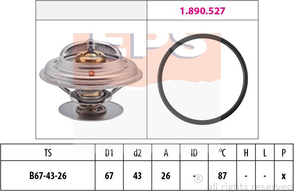 MDR EPS-1880 385 - Termostat, rashladna tekućinu www.molydon.hr