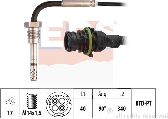 MDR EPS-1220 366 - Senzor, temperatura Ispušnih plinova www.molydon.hr