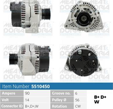 Meat & Doria 5510450 - Alternator www.molydon.hr
