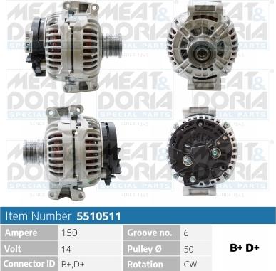 Meat & Doria 5510511 - Alternator www.molydon.hr