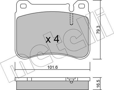 Metelli 22-0668-0 - Komplet Pločica, disk-kočnica www.molydon.hr