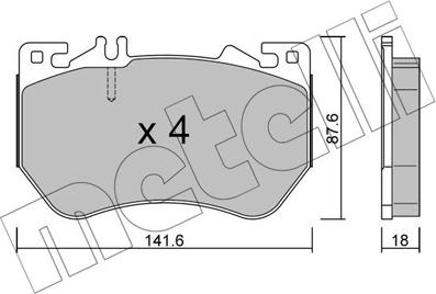 Metelli 22-1358-0 - Komplet Pločica, disk-kočnica www.molydon.hr