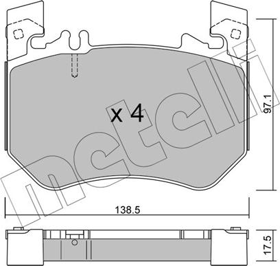 Metelli 22-1311-0 - Komplet Pločica, disk-kočnica www.molydon.hr