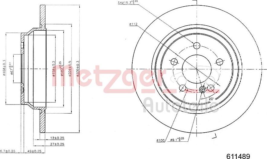 Metzger 6110489 - Kočioni disk www.molydon.hr