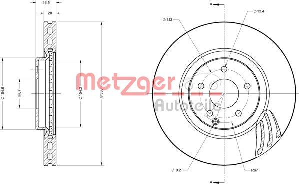 Metzger 6110553 - Kočioni disk www.molydon.hr