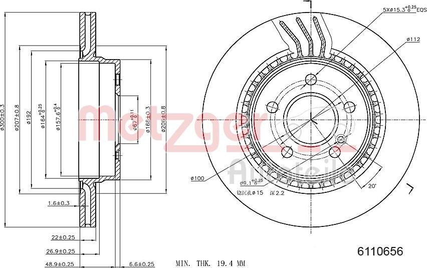 Metzger 6110656 - Kočioni disk www.molydon.hr