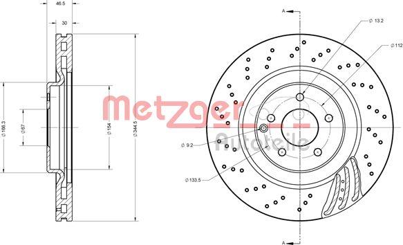 Metzger 6110614 - Kočioni disk www.molydon.hr