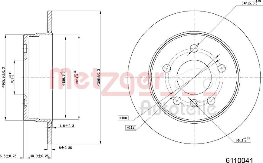 Metzger 6110041 - Kočioni disk www.molydon.hr
