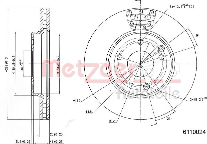 Metzger 6110024 - Kočioni disk www.molydon.hr