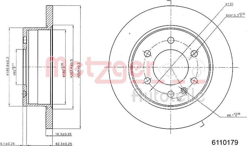 Metzger 6110179 - Kočioni disk www.molydon.hr