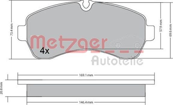 Metzger 1170521 - Komplet Pločica, disk-kočnica www.molydon.hr