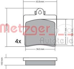 Metzger 1170016 - Komplet Pločica, disk-kočnica www.molydon.hr