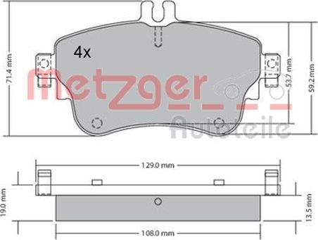 Metzger 1170149 - Komplet Pločica, disk-kočnica www.molydon.hr