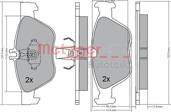 Metzger 1170162 - Komplet Pločica, disk-kočnica www.molydon.hr