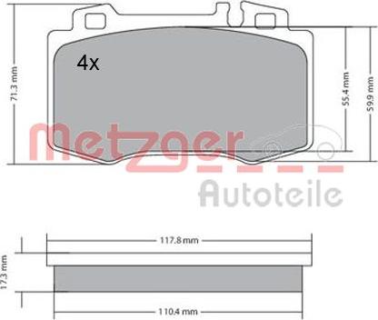 Metzger 1170137 - Komplet Pločica, disk-kočnica www.molydon.hr
