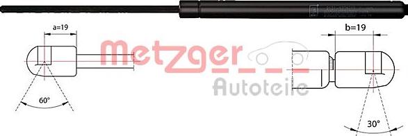 Metzger 2110476 - Plinski amortizer, zadnji vjetrobran www.molydon.hr