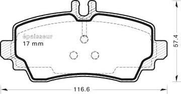 MGA 453 - Komplet Pločica, disk-kočnica www.molydon.hr