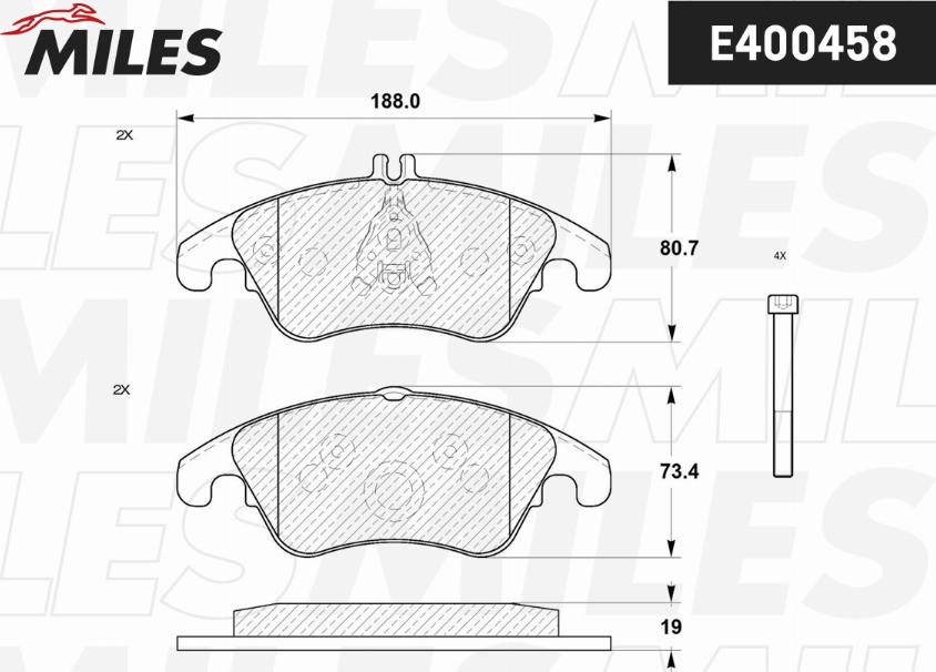 Miles E400458 - Komplet Pločica, disk-kočnica www.molydon.hr
