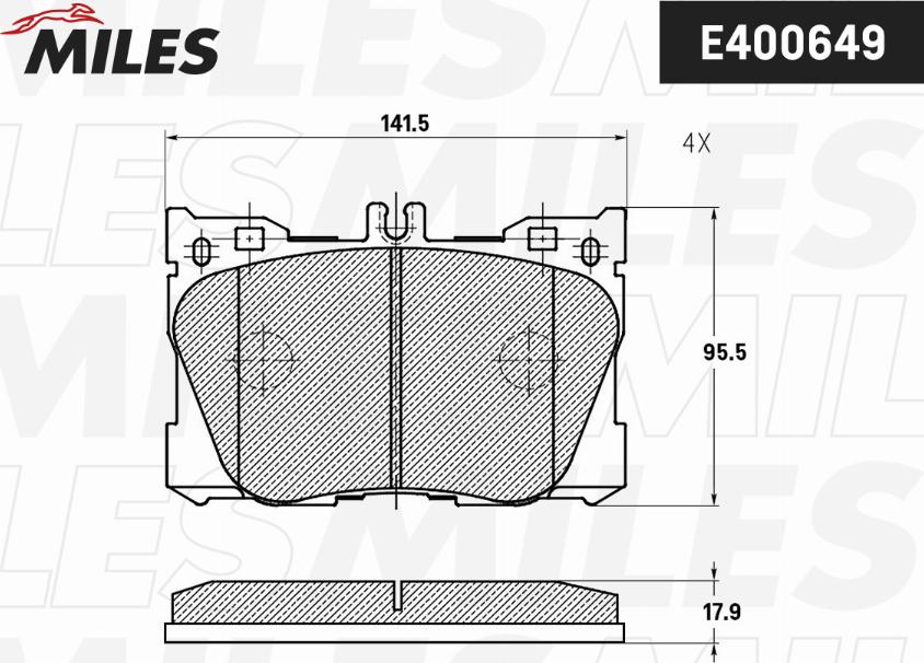 Miles E400649 - Komplet Pločica, disk-kočnica www.molydon.hr